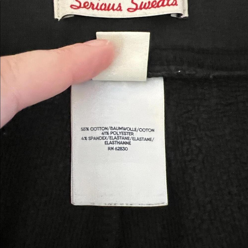 Lands End Serious Sweats Wide Leg Black Sweapant Size 2X - Picture 6 of 8